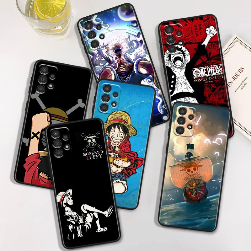 

O-ne P-iece Anime Luffy For Samsung A73 A72 A54 A53 A52S A34 A33 A32 A25 A24 A23 A22 A15 A14 A13 A05 Black Phone Case