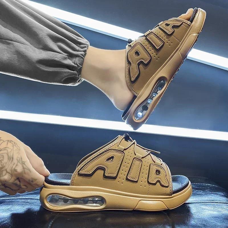 Slippers Men Air Cushion Design Slide Man Summer New PVC Soft Non-slip Men's Sports Slippers for Men Flip Flops Chanclas Hombre