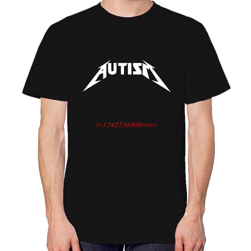 Autism Rock Meme Fashion Graphic T Shirts Summer New Shirts And Tshirts Unisex Cotton Short Sleeve Tshirts Print T Shirt