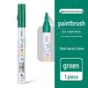 Deli S558 White Paint Pen: Waterproof, Oil-proof, Colorfast Tire and Touch-up Marker for Gold Lettering.