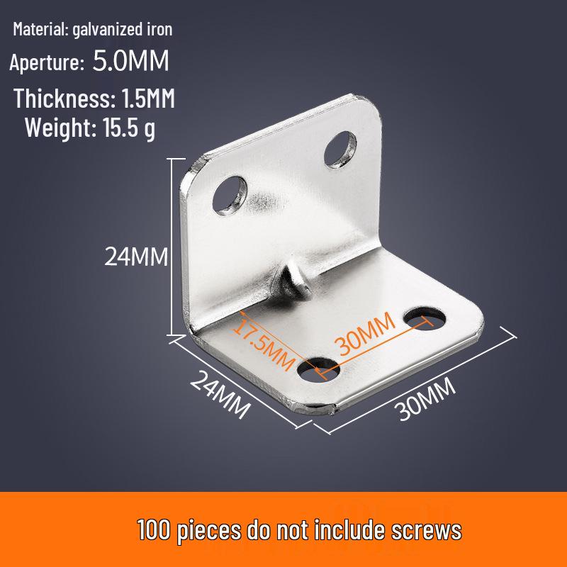 Kostenloser Versand 90° L-förmige Winkel für Holzregale, Tische, Stühle, Schränke, Kleiderschränke und Eisenstützen