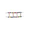 Natural Wooden Bird Ladder Climbing Toy for Small To Medium Birds Parrot Perch Hanging Ladder with Metal Hooks Durable Safe Material