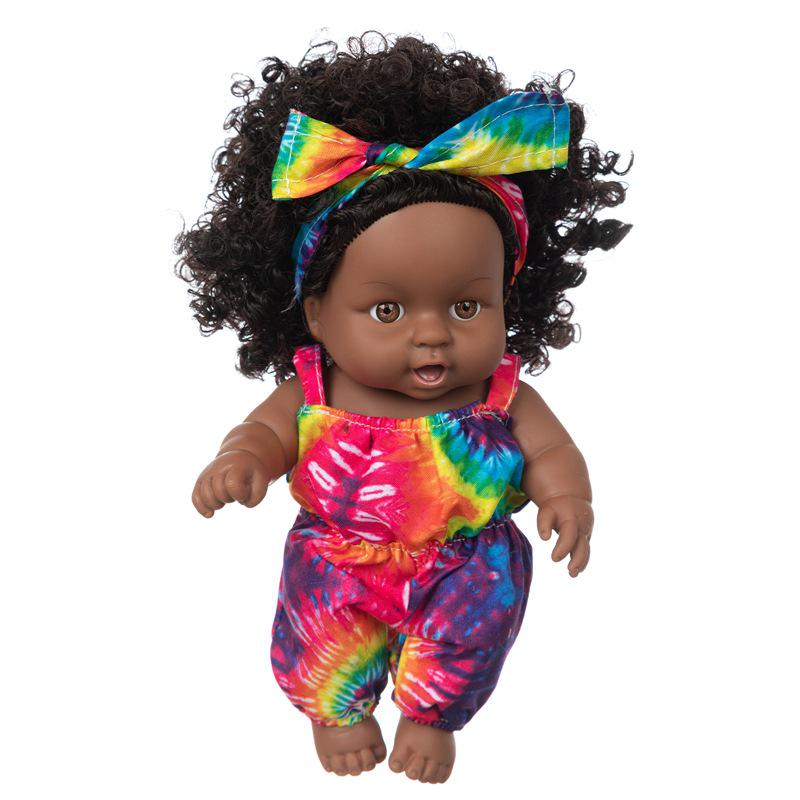 8-inch African Black Skin Fashion Doll with Changeable Outfits