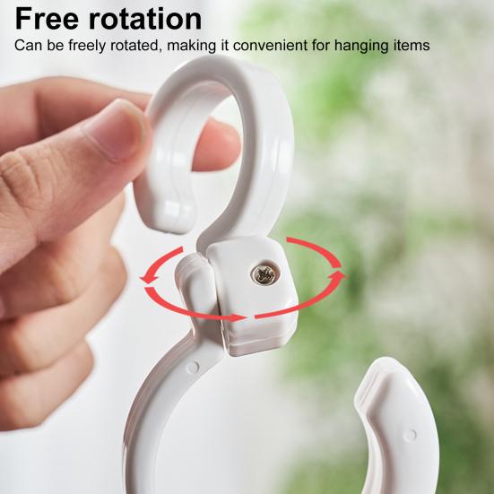 360-Degree Rotating Multi-Functional Hook 1KG Load-capacity Compact Design Portable Travel Clothes Hanger Foldable Hook