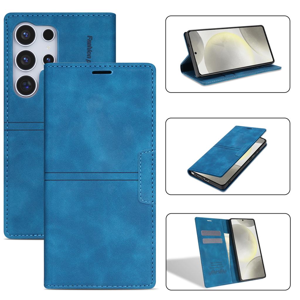 Business Wallet Cards Solt Phone Case For Samsung S26 Ultra S25 Plus S24 S23 A36 A56 Flip Strong Magnetic Book Pocket Cover