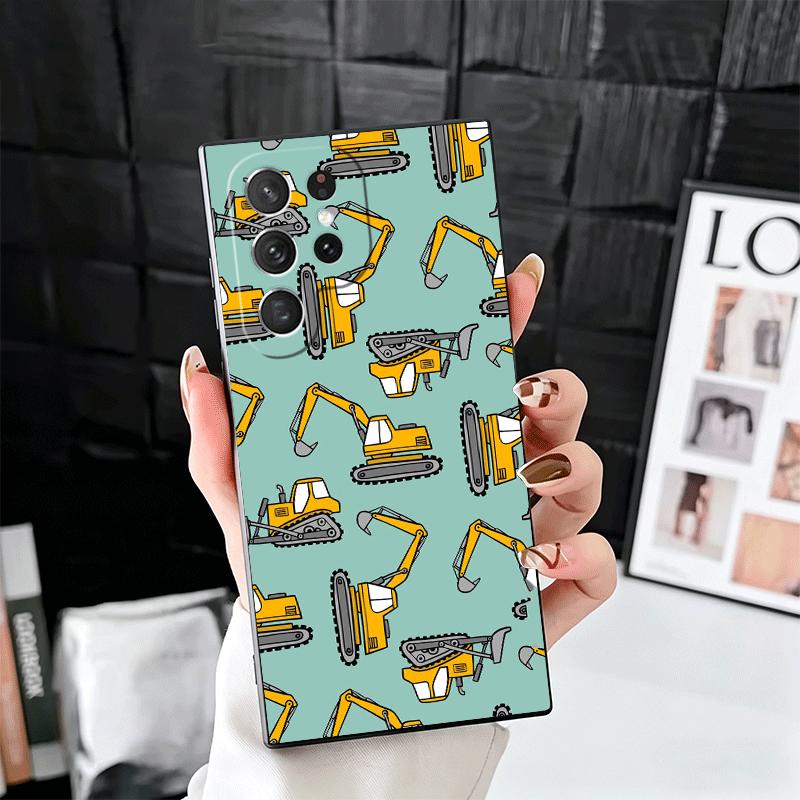 

Excavating Machinery Cool Soft Phone Case for Samsung Galaxy S26 S25 Edge S24 Ultra S23 Plus S22 S21 FE S20 Black Cover Back She Samsung S22 Ultra