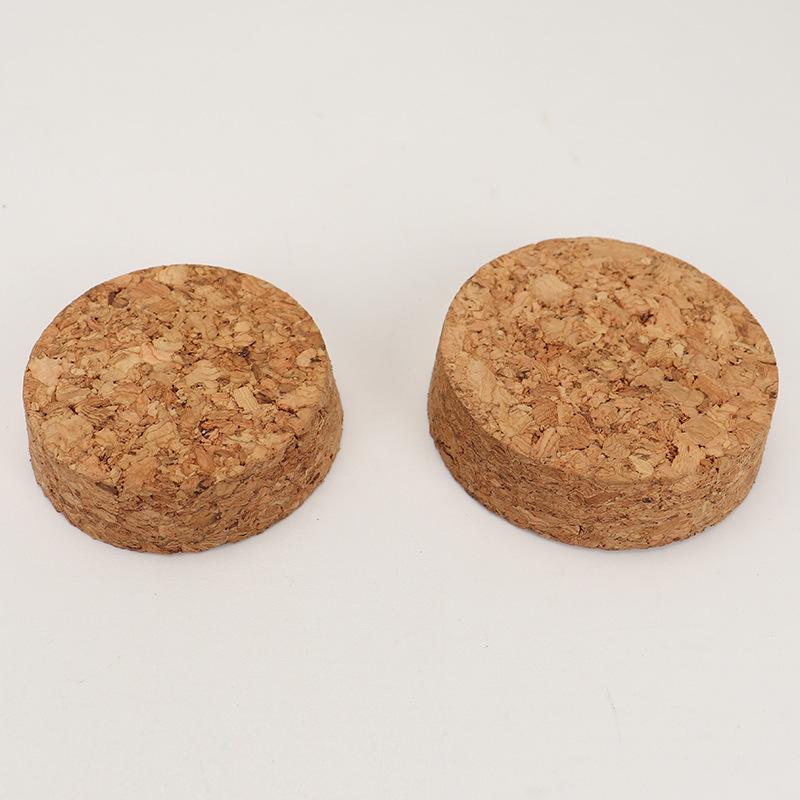 Sealed Round Wooden Stopper with Cork for Large Openings - Synthetic Wine Cork