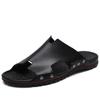 Fashion Sandals Mens Leather Classic Summer Men Slippers Soft Black White Slippers PU Leather Slippers Lightweight EVA Slides for Men