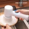 Electric Spin Scrubber,Bathroom Cleaning Brush Power Scrubber with 5 Replaceable Brush Heads, Electric Cleaning Brush