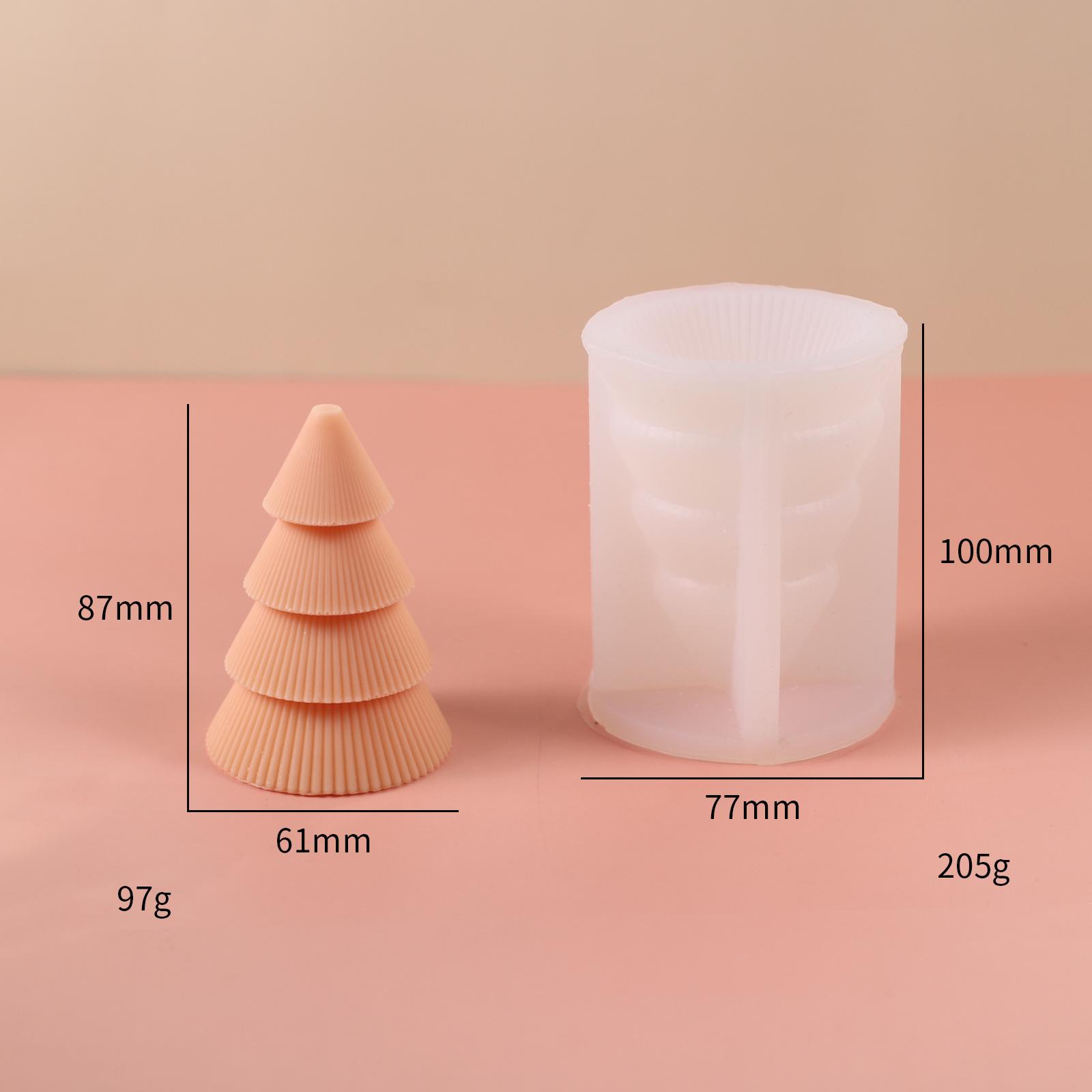 

Геометрическая силиконовая форма для свечей «Рождественская елка» для DIY ароматерапии и домашнего декора Small белый