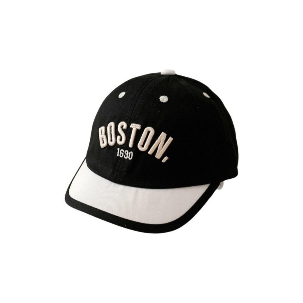 

Korean Style Baby Baseball Hat Cotton Children s Sunhat Casual Letter Peaked Cap Boys Girls чорний