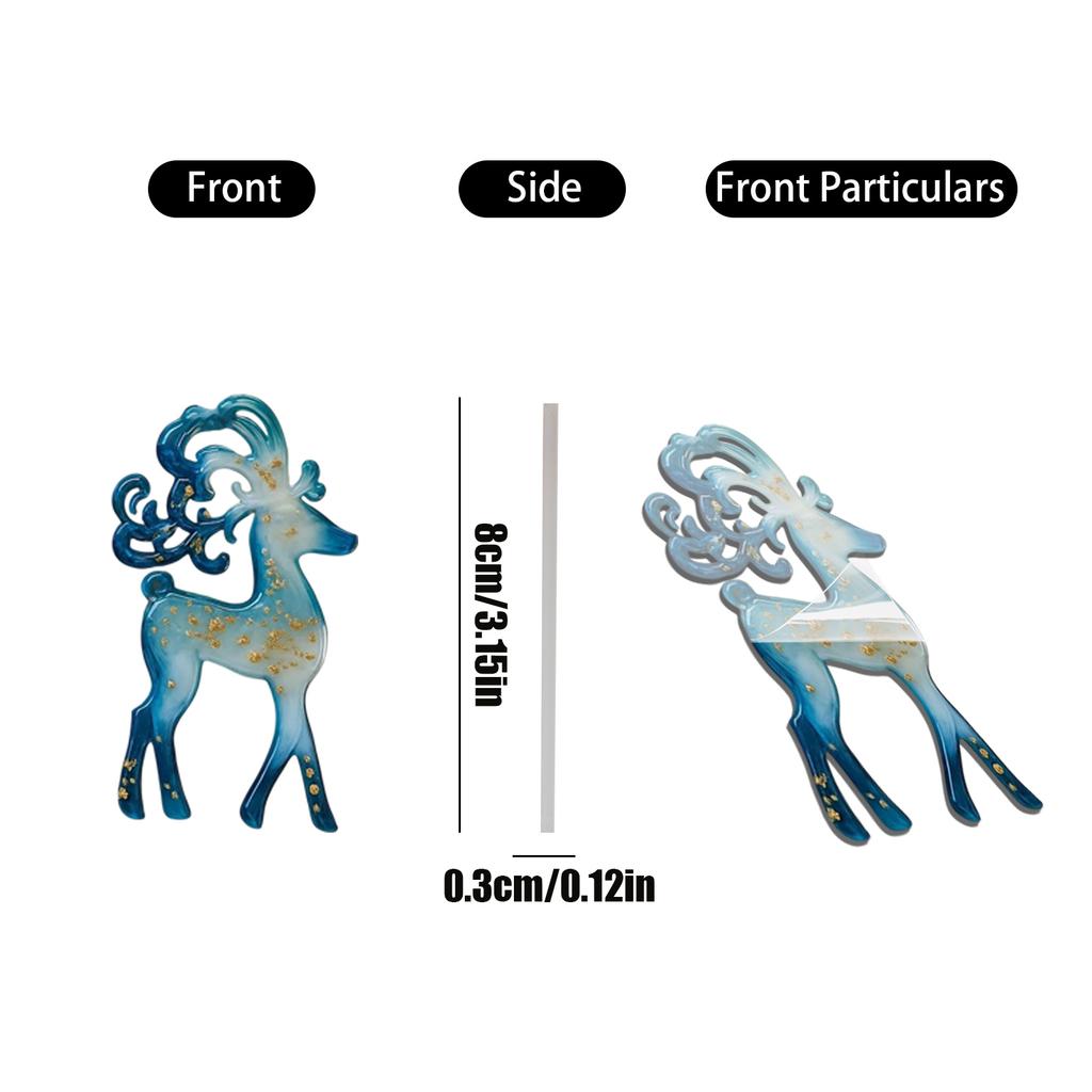 Vánoční akrylová vánoční ozdoba, Krásný modrý klidný tvar, Speciální vánoční ozdoby, Vhodné jako dárky pro přátele a spolužáky