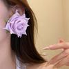 French Style Floral Stud Earrings Cloth Drop Earrings Sweet Rose Flower Earrings  Beach