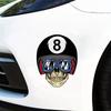 Number 8 Ball Skull Car Stickers for Auto Body Bumper Rear Window Glass Cool Graphic Vinyl Decals Racing Helmet Fender Stickers