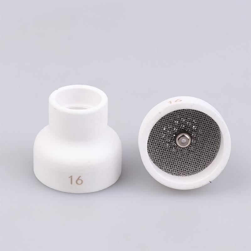 4Pcs Torches WP17 18 26 Stubby Collets Body Gas Lens Set TIG Welding 1.6/2.4/3.2mm White Ceramic Nozzle Alumina Cup Kit