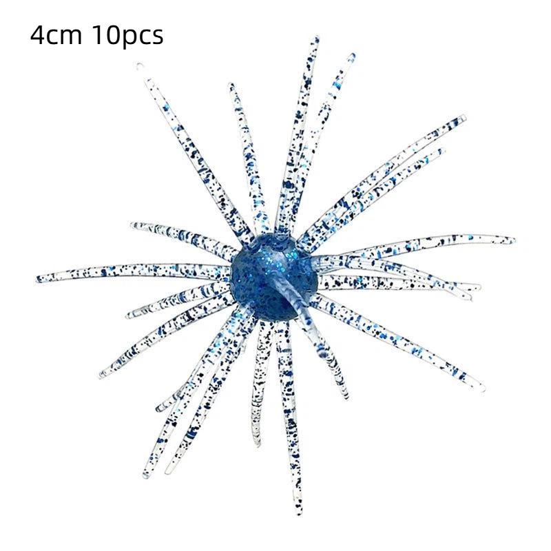 10Pcs TPE Sea Urchin Fishing Lures 4/7cm Soft Silicone Lifelike Baits for Saltwater Bream Offshore Fishing