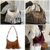 Modische Quaste Große Kapazität 2024 Neu Retro Beliebt Damen Einfach Einzelne Schulter Diagonale Schultertasche