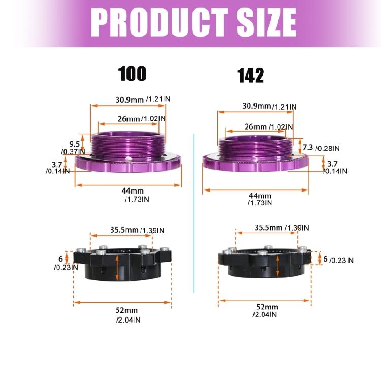Center Lock Hub Boosts Adapter Bike Hub Conversion Adapter Front Rear Bicycles Boosts Hub Conversion Adapter Enduring