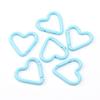 5pcs/lot Spray Painted Heart-shaped Spring Clasps Carabiner Keychain Clips Hook Dog Chain Diy Jewelry Buckle Connector Supplies