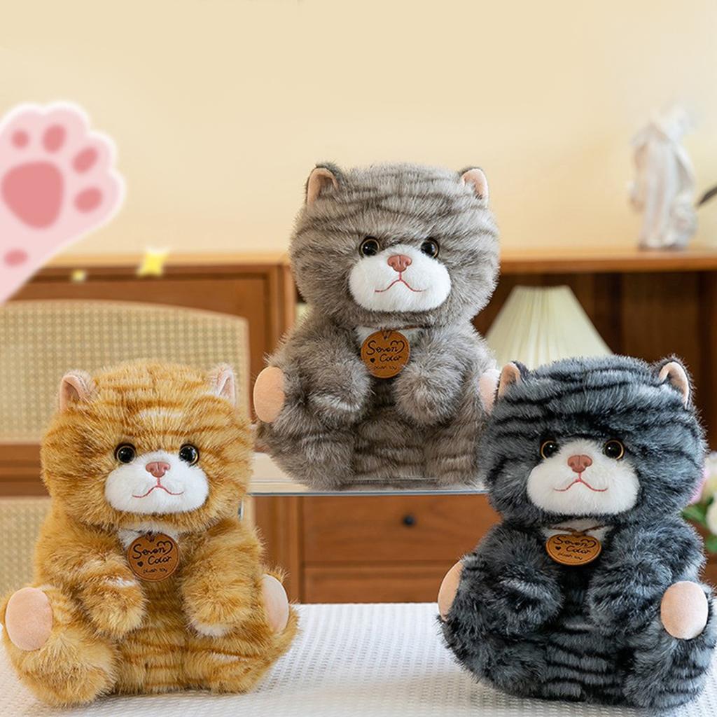 Simulation Cat Fox Doll Three-color Cat Pose Plush Toy Doll Machine Doll Grab Machine Doll