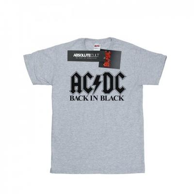 Girls Back In Black Logo Cotton T-Shirt