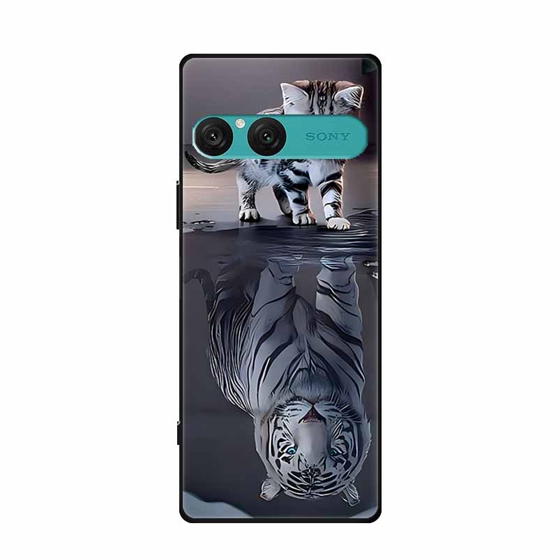 For Sony Xperia 10 VII Case Soft Silicone TPU Back Cover Protective Coque for Xperia10 VII 5G XQ-FE54 XQZ-CBFE Black Phone Cases