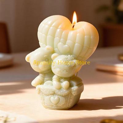 F26C High Temperatures Silicone Mould Balloon Bear For Scented Making