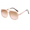 Oversize Sunglasses Fashion Square Metal Glasses Double Bridge Men Gradient Sunglasses Women Eyewear