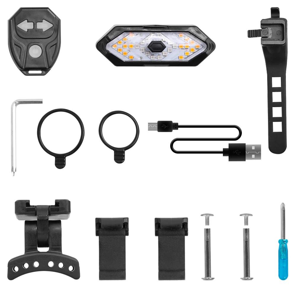 USB Rechargeable Control Turn Signal Light For Xiaomi 4/4 pro/4 Ulta/4 Lite Electric Scooter Waterproof Mudguard Tail Lamp Parts Lamp set