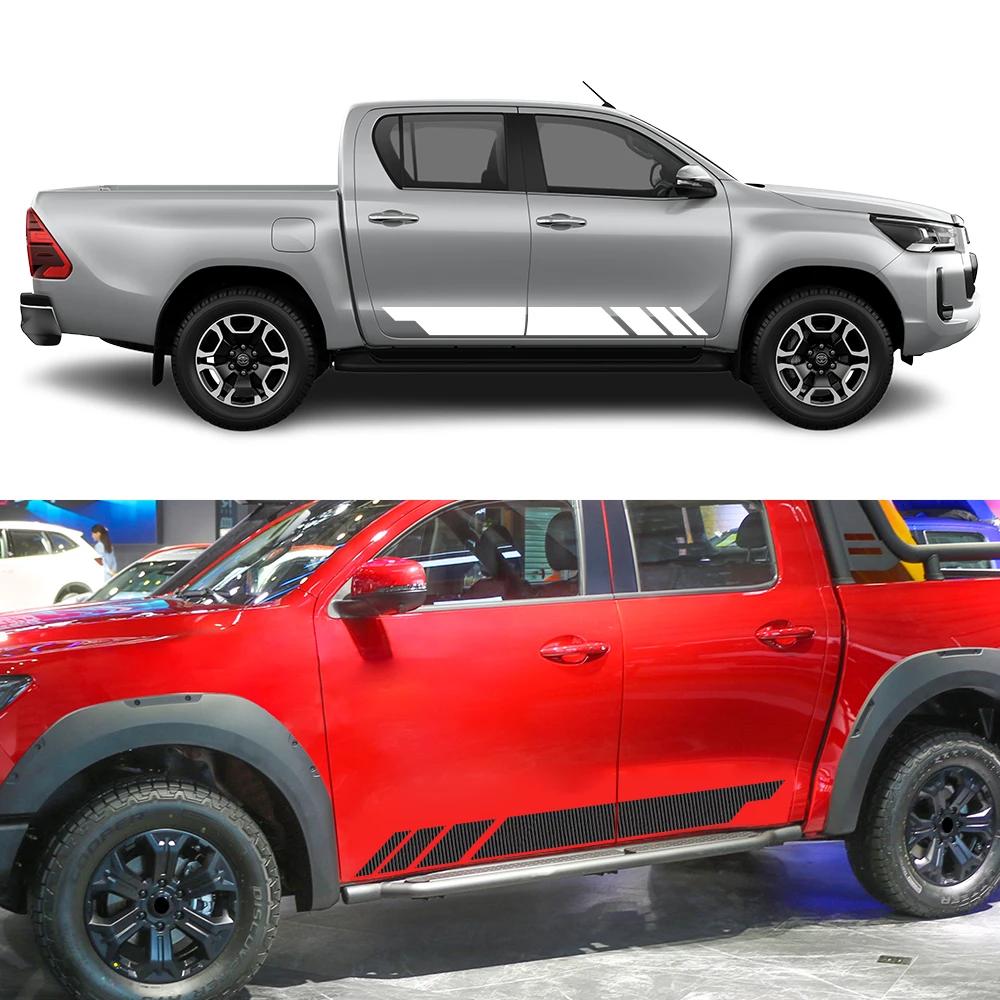 2Pcs Pickup Car Side Door Stickers For Toyota Hilux SR5 SR GR 2005 AN10 AN20 AN30 Car Styling Vinyl Decals Auto Accessories