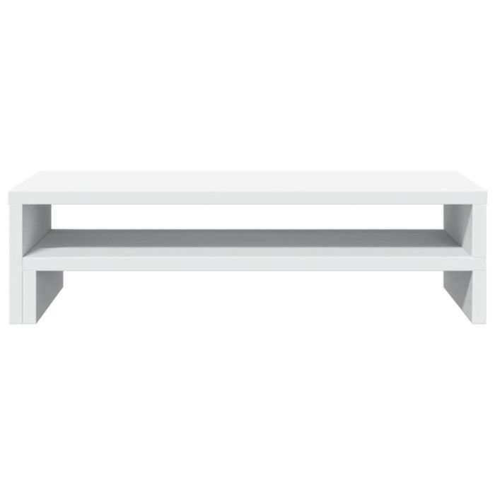 Support de moniteur - vidaXL - 54x22x15 cm - Bois d'ingénierie - Blanc - 25 kg max