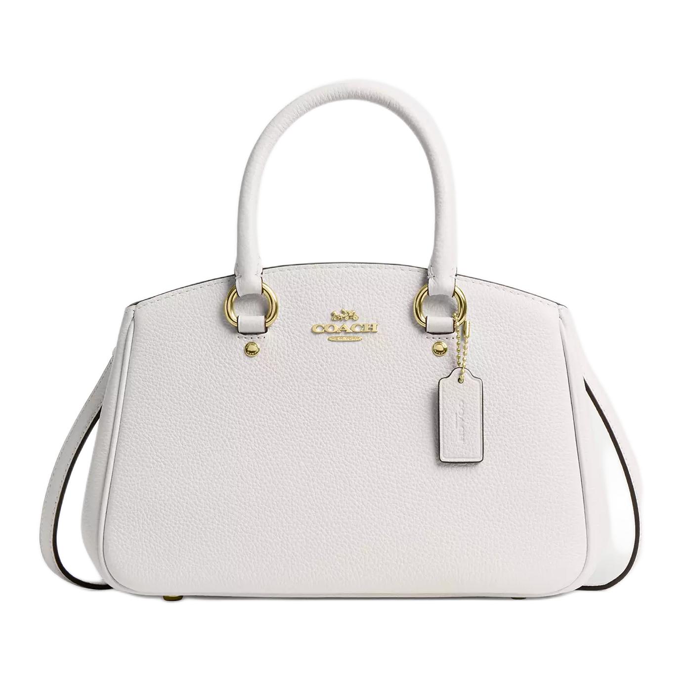

Coach 29 Savannah Metal Hardware Pebble Leather Tote Shopping Bag Women Tote White CAL54-IMCHK Basic Set (Bag+Dust Bag)