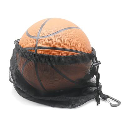 Portable Nylon Single Mesh Ball Bag Outdoor Volleyball Basketball Bag with Drawstring Sport Equipment Storage Net