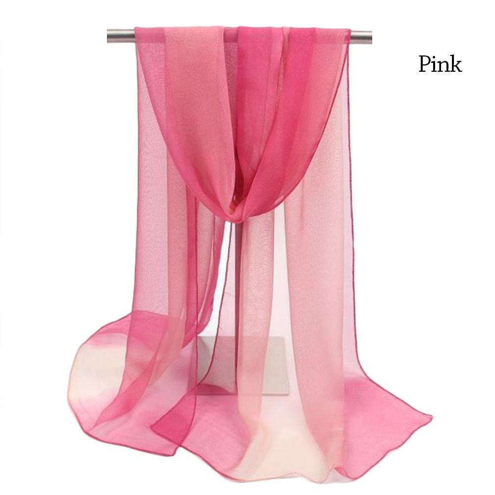 Šátek na ochranu proti slunci Gradientní jednobarevný zábal Hidžáb Letní plážové šátky Ženy