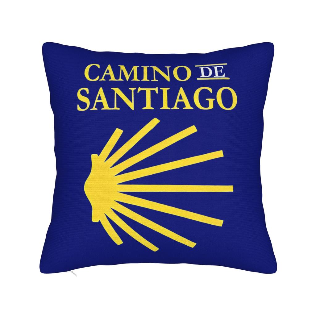 Camino De Santiago Square Pillowcases Polyester Car Shells The Way Movie Cushion Cover Cool Decor Pillow Cover 45*45