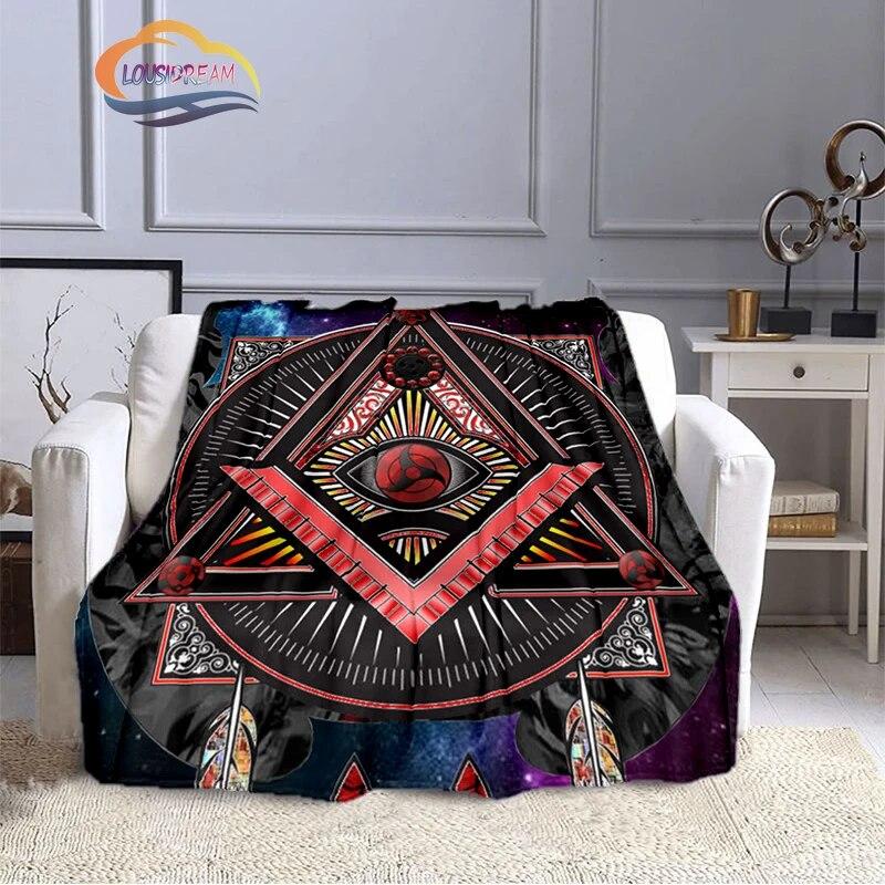 Fashion Patterns Masonic Portable Sofa Blanket Freemason Flannel Warm Four Seasons Camping Blanke Freemasonry Multi Size Blanket