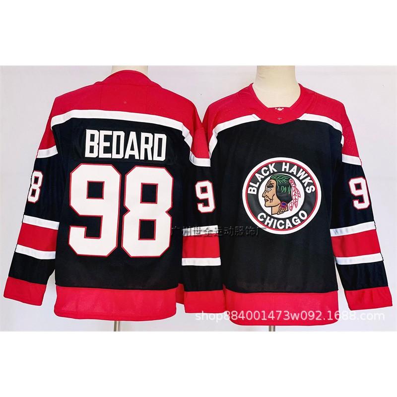 Mens Retro Ice Hockey Jersey Custom Embroidered Number 98 Or 88 Team Practice Uniform Cotton Blend