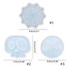 Diy Homemade Mold Coffee Coaster Cobweb Skull Graveyard for Creative Silicone Mold Crystal Placemat Mold for Diy Craft