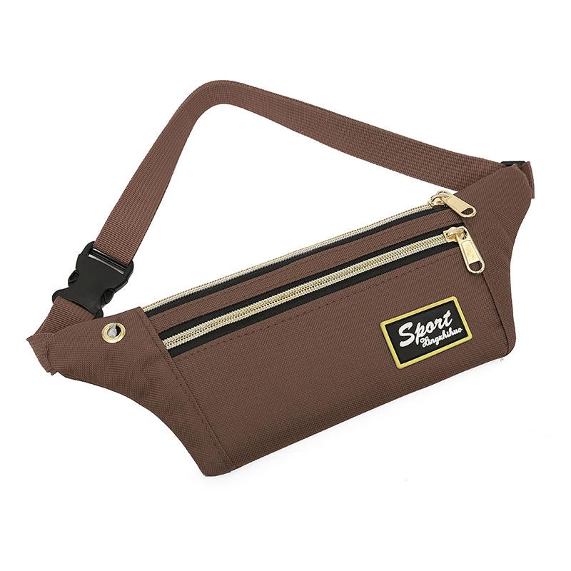 

Новый стиль, Оксфордская ткань, Бег на открытом воздухе, Повседневный спорт, Унисекс, Поясная сумка, Нагрудная сумка, Праздничный подарок темно-коричневого