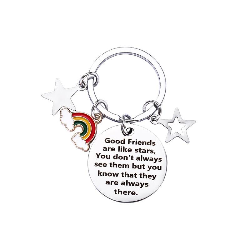 

Good Friends Are Like Stars Creative Stainless Steel Keychain Gift For Best Friends StyleB