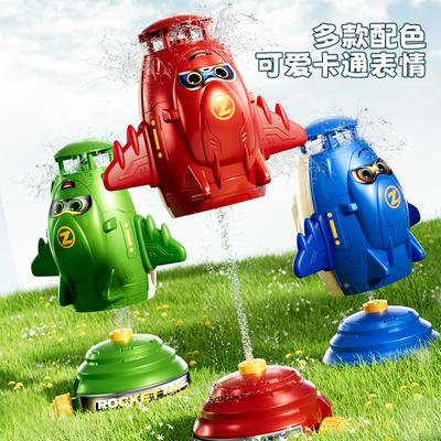 Neues Produkt: Raumflugzeug Wasserstrahl Kinder Spinning Flying Water Play Outdoor Sprinkler Spielzeug Batch