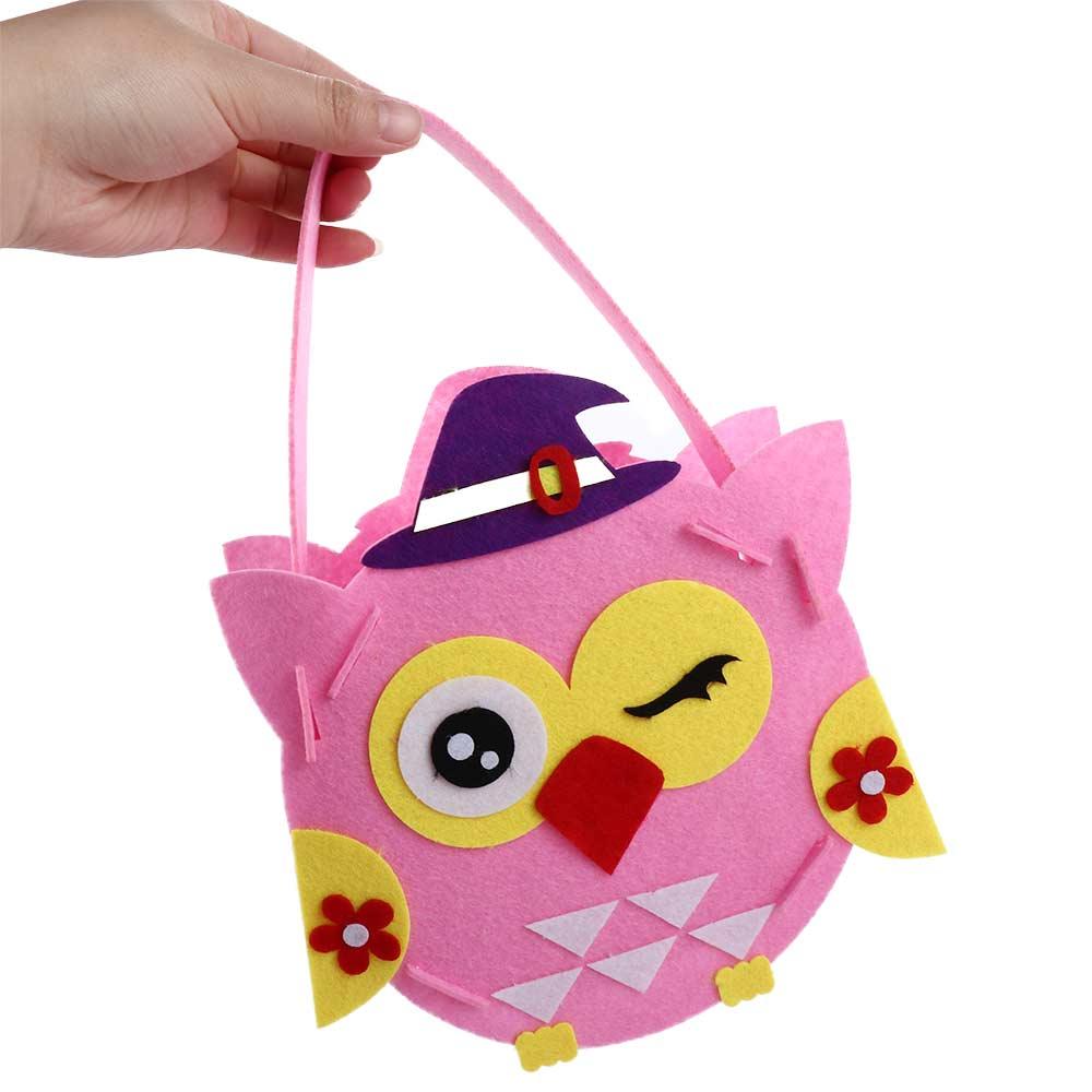 DIY Material Trick Or Treat For Kids Halloween Bag Gift Basket Storage Bucket Halloween Candy Bag