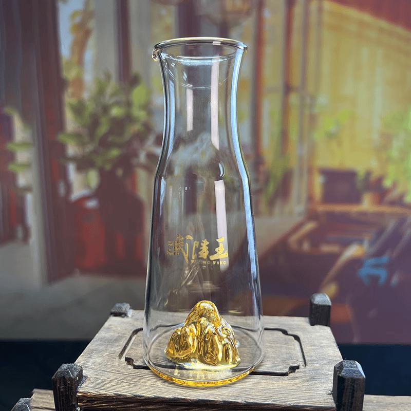 Elegant Gold Foil Jinshan Glass Beverage Dispenser, 100ml