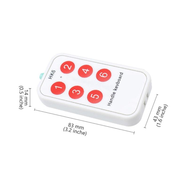 Programmable Keypad Shortcut Key Macro Keypad 6 Key Function Convenient Setting Keyboard for Instrument Control