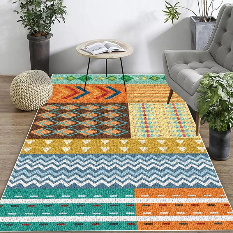 Retro Bohémský Koberec do Obývacího Pokoje Maroko Abstraktní Velký Plošný Koberec Domácí Dekorace Pastorační Etnický Styl Ložnicová Podložka