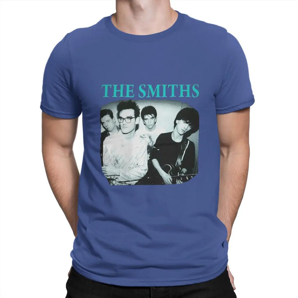 British Rock Bands In The 80s Men T Shirt The Smiths Amazing Tees Sleeve Crew Neck T-Shirts Pure Cotton New Arrival Clothes