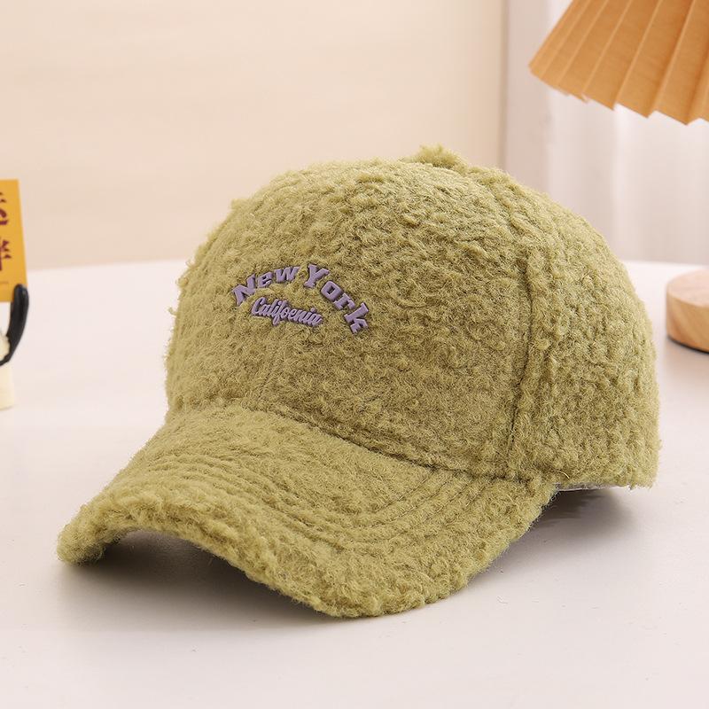Children's Hat Korean Style Boys and Girls Lamb Velvet Warm and Cold Proof Duck Cap Autumn and Winter Cute Baby Baseball Cap Trend