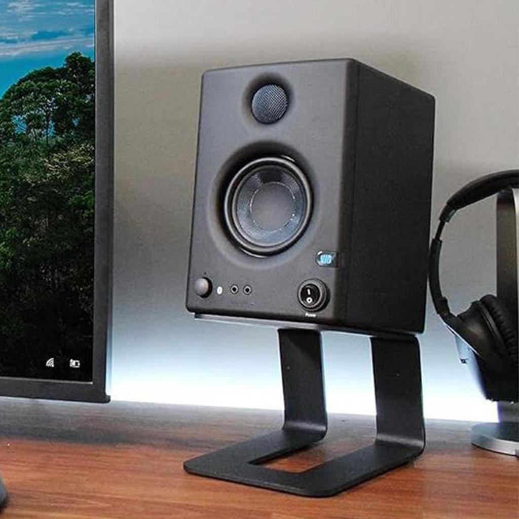 Desktop Speaker Stand Rack Holder Metal Iron C Shaped