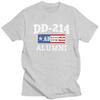 Custom Male DD214 Army Alumni US American Flag T Shirts Short Sleeve Cotton Tshirt Leisure Tee Slim Fit Clothing