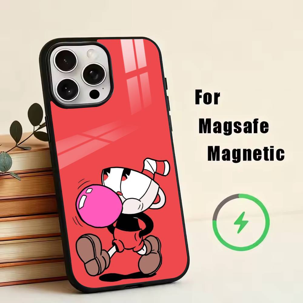 Game Cuphead   Phone Case For iPhone17,16,15,14,13,12,11 Plus,Pro Magnetic For Magsafe Wireless Charging